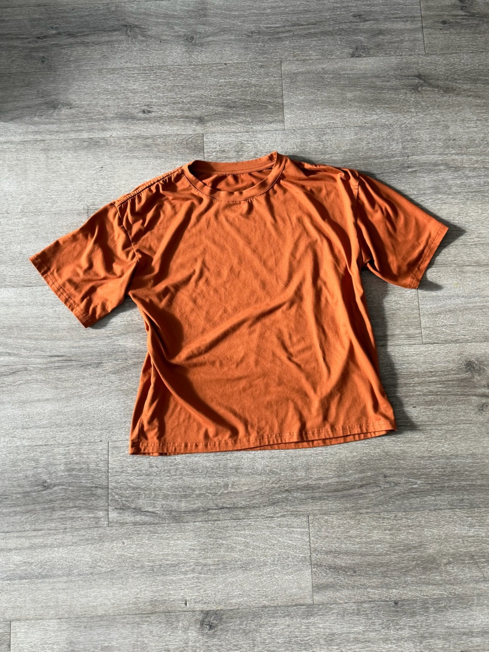 SHEIN Women's Short Sleeve Tee in Orange